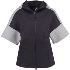 Adidas Performance Bluza rozpinana black/medium grey heather. Czarne bluzy damskie adidas Performance, s, z bawełny. W wyprzedaży za 189,50 zł.