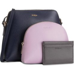 Torebka FURLA - Boheme 1033700 E EQ35 ARE Blu Notte g/Lilla g/Asfalto g. Niebieskie listonoszki damskie Furla, bez wzorów, ze skóry, bez dodatków. Za 879,00 zł.