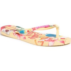 Japonki HAVAIANAS - Slim Summer Fc 41445347598 Lemon Yellow. Żółte klapki damskie Havaianas, bez wzorów, z tworzywa sztucznego, bez obcasa. Za 119,00 zł.