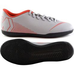 Buty halowe Nike Mercurial Vapor 12 Club Ic M AH7385-060. Szare buty sportowe męskie Nike, ze skóry, na sznurówki, do piłki nożnej. W wyprzedaży za 239,00 zł.
