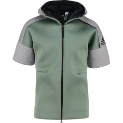 Bluzy męskie: adidas Performance Bluza rozpinana trace green/medium grey heather