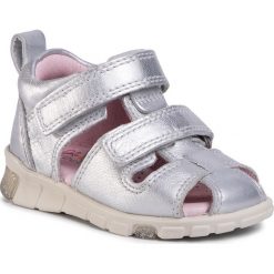 Sandały ECCO - Mini Stride Sandal 76113101097 Silver Metallic. Szare sandały dziewczęce ecco, ze skóry, bez zapięcia. Za 279,00 zł.