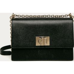 Furla - Torebka skórzana. Czarne listonoszki damskie Furla, w paski, ze skóry, na ramię, małe, bez dodatków. Za 1399,00 zł.