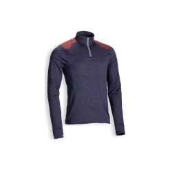 Koszulka jeździecka polo 500 Warm męska. Niebieskie koszulki męskie FOUGANZA, m, bez wzorów, z elastanu, bez rękawów. Za 84,99 zł.
