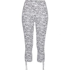 Legginsy bonprix biało-czarny z nadrukiem. Białe legginsy damskie bonprix, z nadrukiem. Za 37,99 zł.