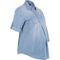 Bluzka ciążowa z bawełny bonprix jasnoniebieski "bleached". Niebieskie bluzki ciążowe bonprix, z bawełny, moda ciążowa. Za 49,99 zł.
