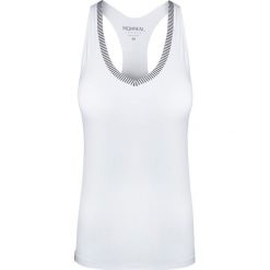 Top MONREAL LONDON Biały. Białe bluzki damskie Monreal London, z nadrukiem, z dzianiny, z kontrastowym kołnierzykiem, bez rękawów. W wyprzedaży za 372,00 zł.