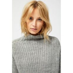 Sweter z dziurami. Szare swetry damskie Moodo, s, bez wzorów, bez rękawów, bez kaptura. Za 49,99 zł.