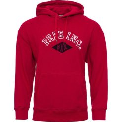 Pepe Jeans bluza męska Lionel XL czerwona. Czerwone bluzy męskie Pepe Jeans, xl, bez wzorów, z jeansu, eleganckie, z kapturem, bez rękawów. Za 339,00 zł.