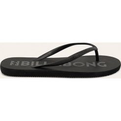 Billabong - Japonki. Czarne klapki damskie Billabong, bez wzorów, z gumy, bez obcasa, na obcasie. W wyprzedaży za 59,90 zł.