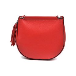 Skórzana torebka w kolorze czerwonym - (S)26 x (W)23 x (G)9 cm. Czerwone torebki klasyczne damskie marki Wiosenny MUST HAVE, w paski, ze skóry, na ramię, bez dodatków. W wyprzedaży za 249,95 zł.
