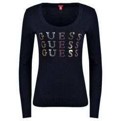 Guess Damski Sweter Laine Logo Pullover Sweater (Rozmiar L). Czarne swetry klasyczne damskie marki Guess, l, z aplikacjami. W wyprzedaży za 292,00 zł.