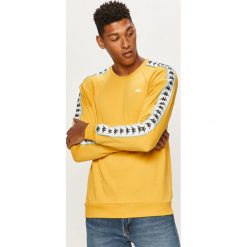 Kappa - Bluza. Czarne bluzy męskie Kappa, s, z aplikacjami, z bawełny, z okrągłym kołnierzem, bez rękawów, bez kaptura. Za 169,90 zł.