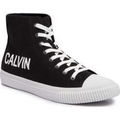 Trampki CALVIN KLEIN JEANS - Iacopo Canvas S0597 Black. Czarne półbuty męskie Calvin Klein Jeans, na co dzień, bez wzorów, z jeansu, bez zapięcia. W wyprzedaży za 289,00 zł.