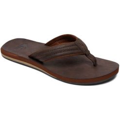 Quiksilver Japonki Męskie Carver Nubuck M Sndl ctk0 Demitasse - Solid 42. Brązowe klapki męskie Quiksilver, w paski, z nubiku. W wyprzedaży za 125,00 zł.