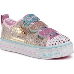 Tenisówki SKECHERS - Mermaid Magic 20062L/GDMT Gold/Multi. Żółte trampki dziewczęce Skechers, bez wzorów, z gumy, na rzepy. Za 239,00 zł.