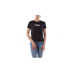 T-shirty z krótkim rękawem Tommy Jeans DW0DW07029 LOGO TEE. Czarne t-shirty damskie Tommy Jeans, s, bez wzorów, z jeansu, bez kołnierzyka. Za 144,86 zł.