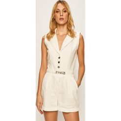 Pinko - Kombinezon. Białe kombinezony damskie Pinko, na co dzień, w paski, z bawełny, casualowe, z włoskim kołnierzykiem, z krótkim rękawem, krótkie. Za 1249,00 zł.