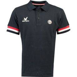 Koszulka polo "Kicolor" w kolorze granatowym. Niebieskie koszulki męskie Stone Goose, m, w paski, z bawełny, bez rękawów. W wyprzedaży za 98,95 zł.