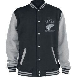 Gra o Tron House Stark College Jacket melanż czarny/szary. Szare kurtki męskie marki Gra o Tron, l, bez wzorów, bez kaptura. Za 199,90 zł.