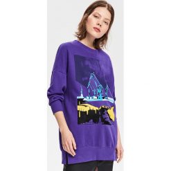 Bluza RE ART - Fioletowy. Fioletowe bluzy damskie Reserved, s, bez wzorów, bez rękawów, bez kaptura. Za 99,99 zł.