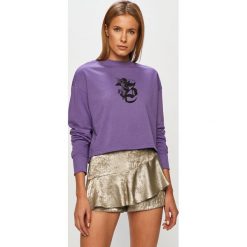 Tally Weijl - Bluza. Czarne bluzy damskie TALLY WEIJL, s, z nadrukiem, z bawełny, z długim rękawem, długie, bez kaptura. Za 49,90 zł.