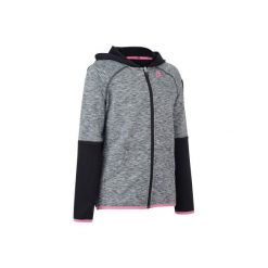 KURTKA DRY 500 JR CZAR.-RÓŻ. Czarne kurtki damskie ARTENGO, na zimę. Za 59,99 zł.