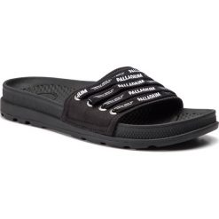 Klapki PALLADIUM - Solea Slide Lace 96280-008-M Black. Czarne klapki damskie Palladium, bez wzorów, z tworzywa sztucznego, bez obcasa. W wyprzedaży za 169,00 zł.