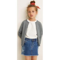 Mango Kids - Sweter dziecięcy Emma 104-164 cm. Szare swetry dziewczęce marki Mango Kids, z bawełny. Za 59,90 zł.
