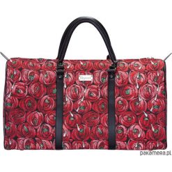 Gobelinowa torba podróżno-sportowa Ton Sac Rose. Czerwone torby podróżne Pakamera, bez wzorów, eleganckie. Za 199,00 zł.