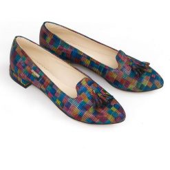 Balerinki w szpic - skóra naturalna - model 045 - kolor kwadraty. Szare baleriny damskie Zapato, bez wzorów, z jeansu, klasyczne, bez obcasa, na obcasie. Za 299,00 zł.