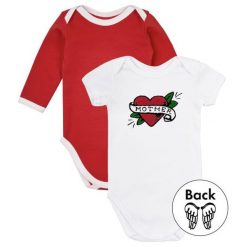 Garnamama Body Dziewczęce Zestaw 2szt Tattoo 68 Czerwony. Czerwone body niemowlęce Garnamama, bez wzorów, bez rękawów. Za 33,00 zł.