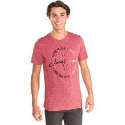 Jack & Jones Mick Koszulka Czerwony. Czerwone podkoszulki męskie Jack & Jones, xl, w paski, z bawełny, z krótkim rękawem. Za 66,95 zł.