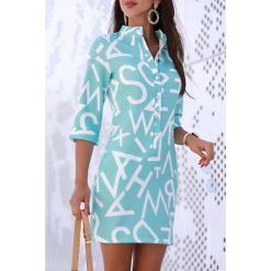 Sukienka HOLLY MINT. Zielone sukienki damskie IVET, na co dzień, xl, bez wzorów, eleganckie, bez kołnierzyka, z krótkim rękawem, krótkie, mini. W wyprzedaży za 69,00 zł.