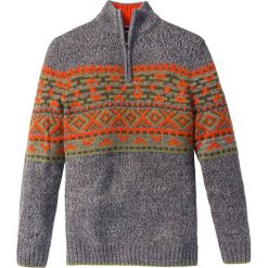 Golfy męskie: Sweter Regular Fit bonprix szary melanż