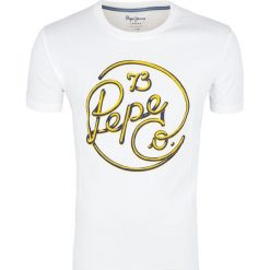 T-shirt Pepe Jeans. Szare t-shirty męskie Pepe Jeans, na lato, m, bez wzorów, z jeansu, vintage, bez kołnierzyka. Za 89,00 zł.