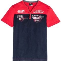 T-shirt 2 w 1 Regular Fit bonprix ciemnoniebiesko-czerwony. Niebieskie koszulki męskie bonprix, s, z aplikacjami, bez kołnierzyka, bez rękawów. Za 59,99 zł.