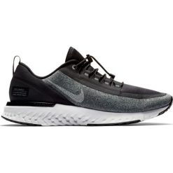Buty Nike Odyssey React Shield M Czarno-Szare. Szare buty zimowe sportowe męskie Nike, na lato, z dzianiny, bez zapięcia, do biegania. Za 349,99 zł.