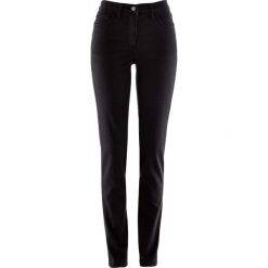 Spodnie Superstretch z wygodnym paskiem Slim Fit bonprix czarny. Czarne spodnie damskie bonprix, bez wzorów. Za 109,99 zł.