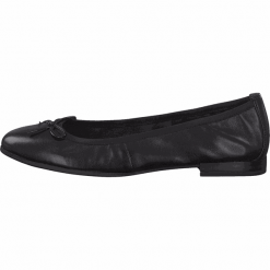 Tamaris baleriny damskie 22116 36 czarne. Czarne baleriny damskie Tamaris, bez wzorów, ze skóry, bez obcasa. Za 199,00 zł.