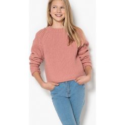 Sweter z grubej dzianiny 10-16 ans. Szare swetry chłopięce marki La Redoute Collections, z dzianiny, z okrągłym kołnierzem. Za 96,98 zł.