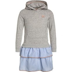 Sukienki dziewczęce letnie: Scotch R’Belle HOODED DRESS WITH STRIPED SKIRT Sukienka letnia grey melange