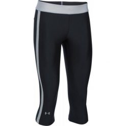 Under Armour Legginsy Hg Armour Sport Capri Black True Gray Heather Metallic Silver Xs. Brązowe legginsy sportowe damskie Under Armour, xs, z materiału. W wyprzedaży za 119,00 zł.