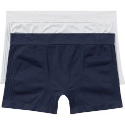 Bokserki bezszwowe (2 pary) bonprix matowy srebrny - ciemnoniebieski. Szare bokserki męskie marki bonprix, bez wzorów. Za 17,98 zł.