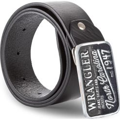 Pasek Męski WRANGLER - Ctf Denim W0316U101 85 Black. Czarne paski męskie Wrangler, w paski, ze skóry. W wyprzedaży za 179,00 zł.