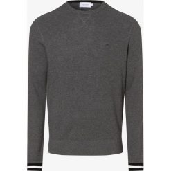 Calvin Klein - Sweter męski z dodatkiem kaszmiru, szary. Szare swetry męskie Calvin Klein, xxl, w paski, z bawełny, bez kołnierzyka, bez kaptura. Za 449,95 zł.
