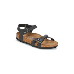 Sandały Birkenstock KUMBA SFB. Czarne sandały damskie marki Birkenstock, bez wzorów, bez obcasa, bez zapięcia. Za 379,00 zł.