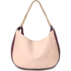 Torba shopper "colour-blocking" bonprix beżowo-oberżyna. Brązowe torby damskie na zakupy marki bonprix, ze skóry. Za 44,99 zł.