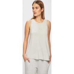 Dkny - Top piżamowy. Szare piżamy damskie DKNY, s, z nadrukiem, z elastanu, z okrągłym kołnierzem. W wyprzedaży za 119,90 zł.