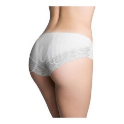 Figi Cheekie Panty Szare. Szare panty damskie Julimex, w koronkowe wzory, z koronki. Za 23,90 zł.